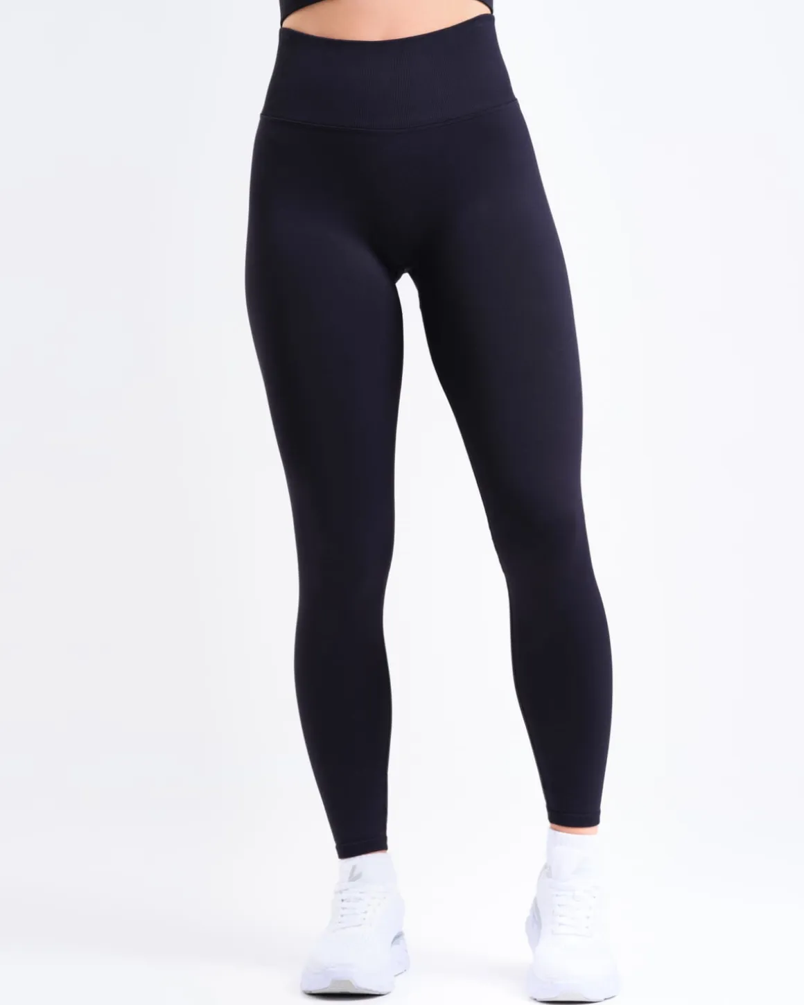Perfect Rib Racer Tank + Contour Seamless Tights Black SET