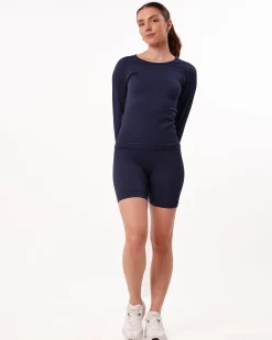 Perfect Rib Scrunchie Shorts 5″ Blue Navy