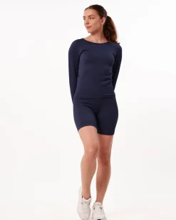 Perfect Rib Scrunchie Shorts 5″ Blue Navy