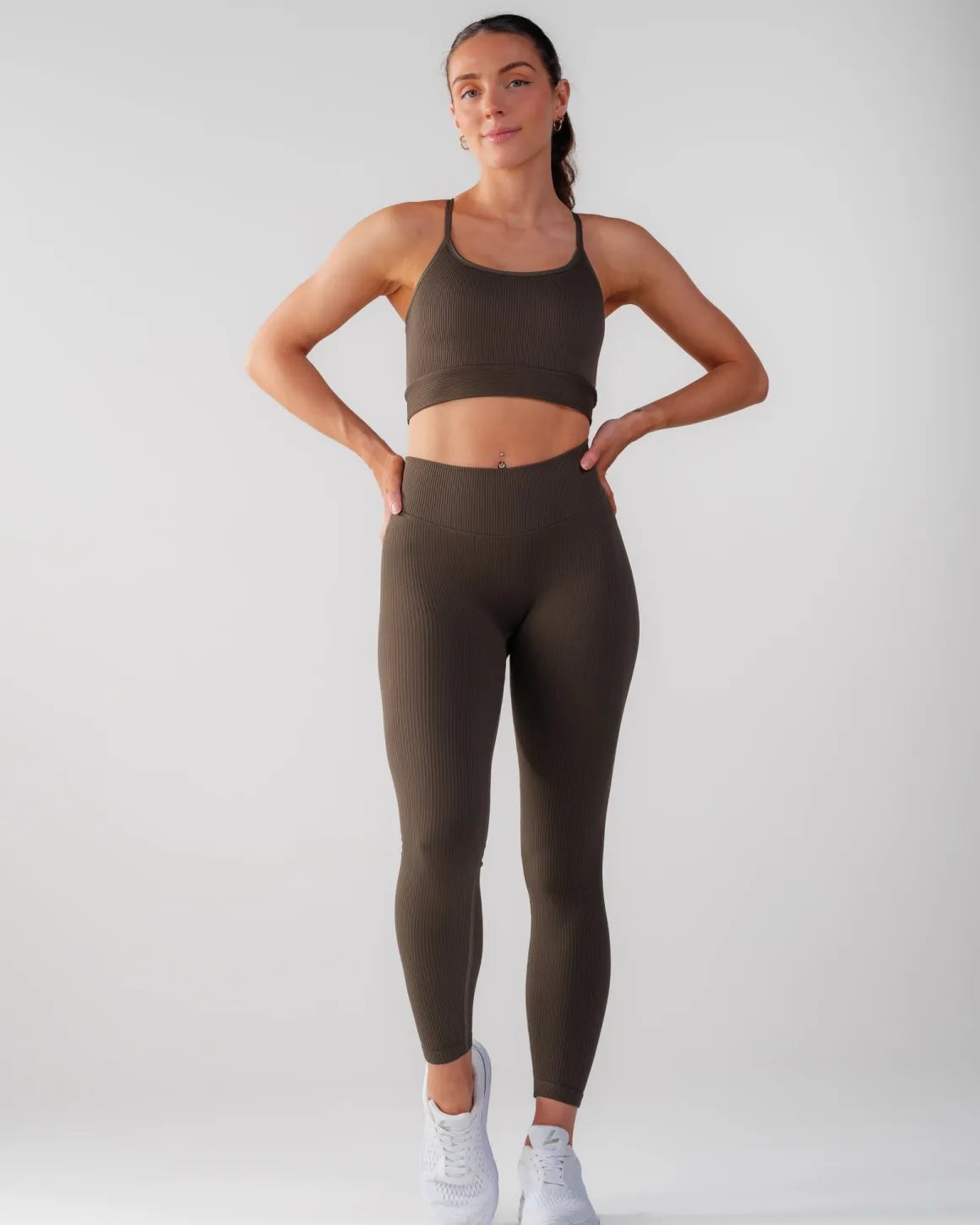 Perfect Rib Scrunchie Tights Military Green