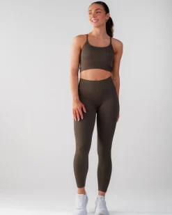Perfect Rib Scrunchie Tights Military Green