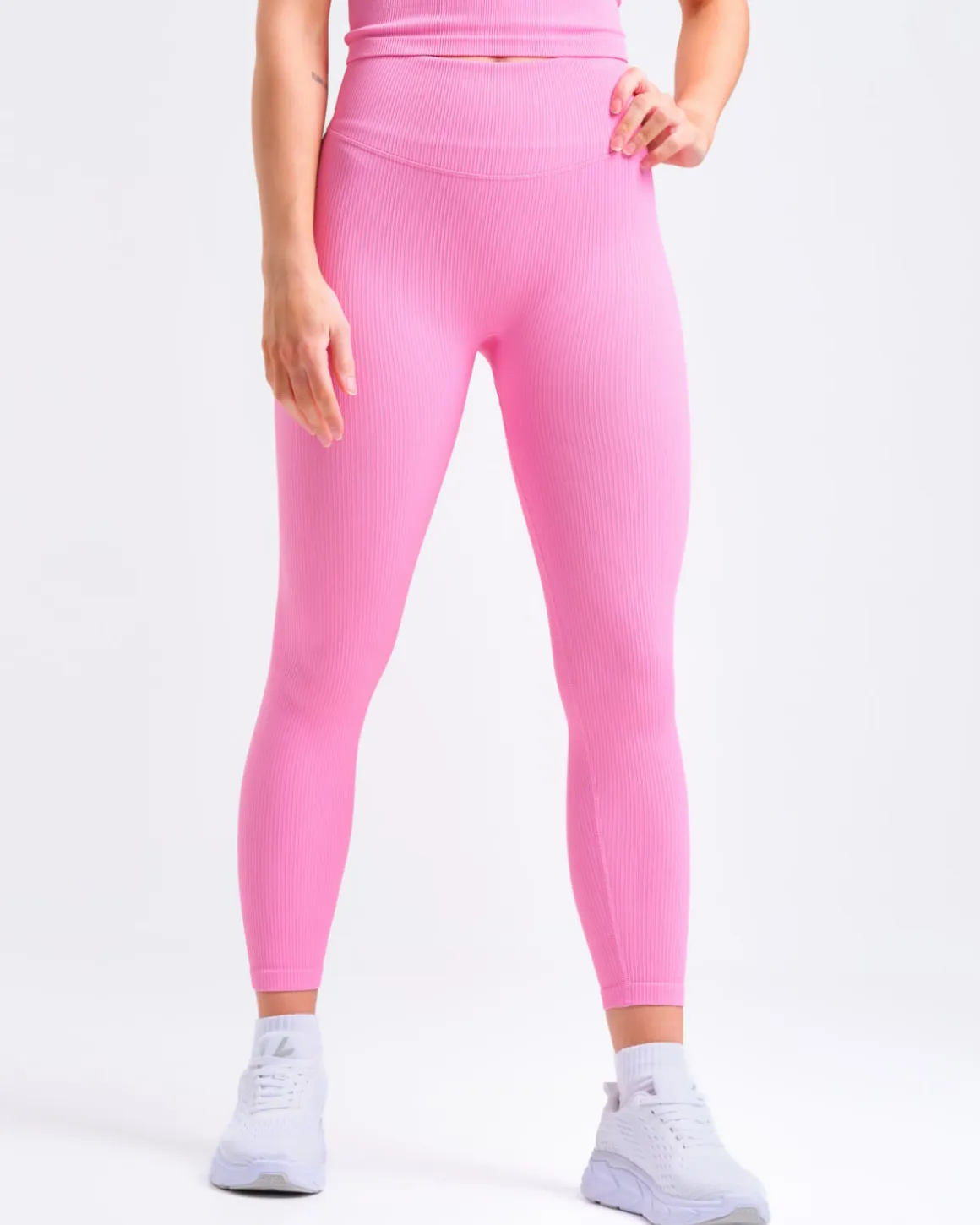 Perfect Rib Scrunchie Tights Pink Bubblegum