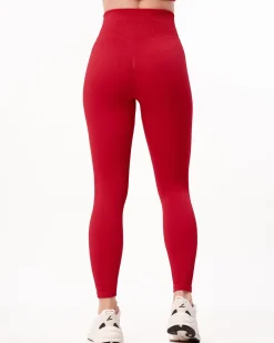 Perfect Rib Scrunchie Tights Red Salsa