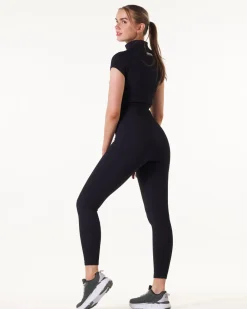 Perfect Rib Scrunchie Tights Black