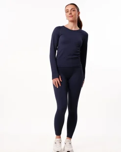 Perfect Rib Scrunchie Tights Blue Navy