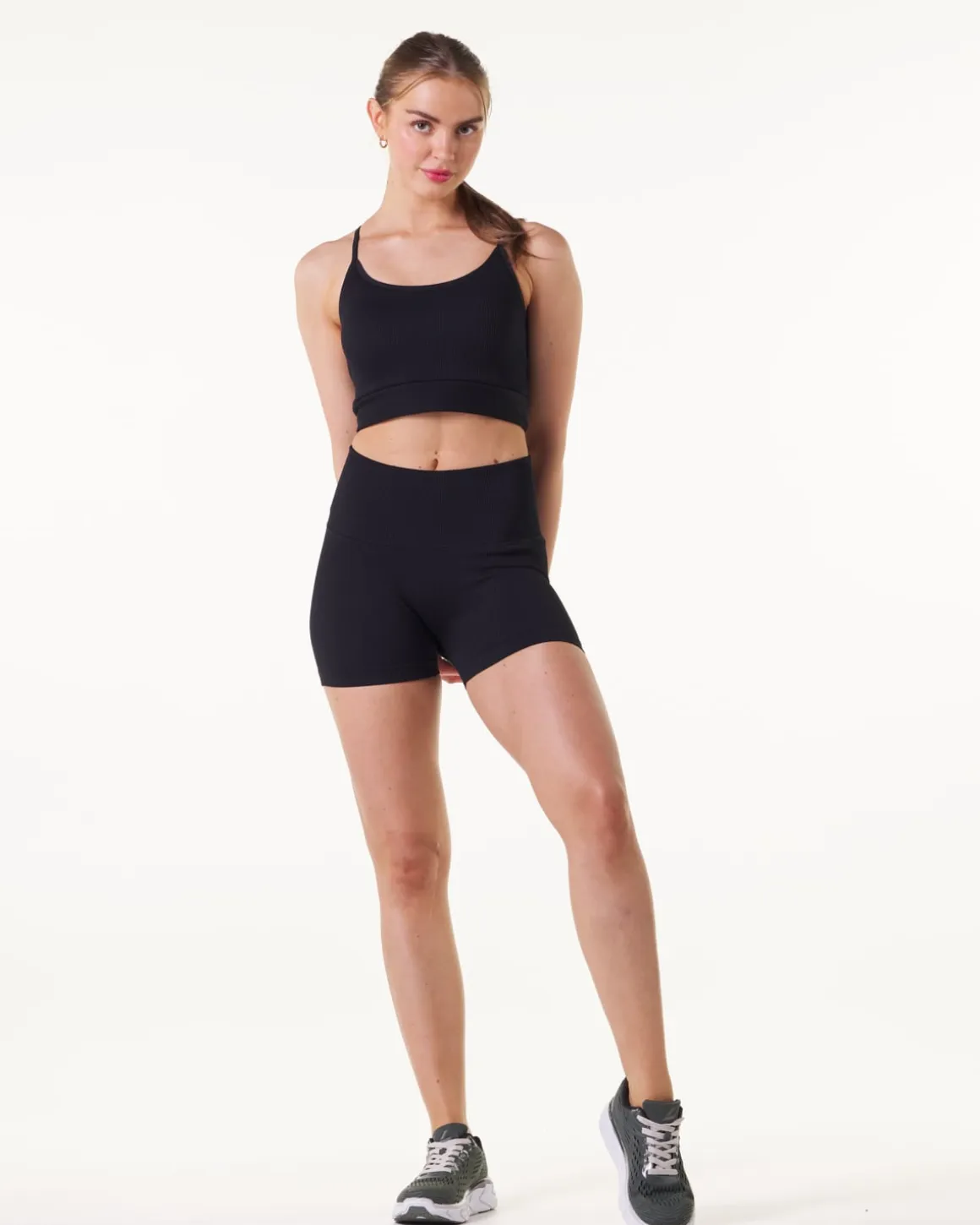 Perfect Rib Shorts 3″ Black