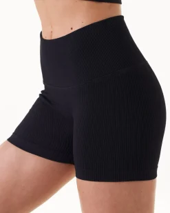 Perfect Rib Shorts 3″ Black