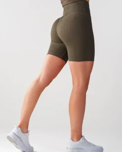Perfect Rib Shorts 5″ Military Green