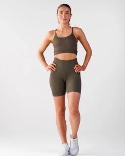 Perfect Rib Shorts 5″ Military Green