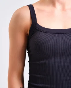 Perfect Rib Singlet Black