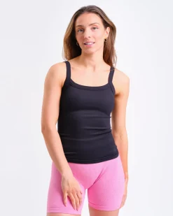 Perfect Rib Singlet Black