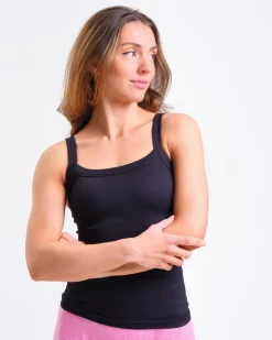 Perfect Rib Singlet Black