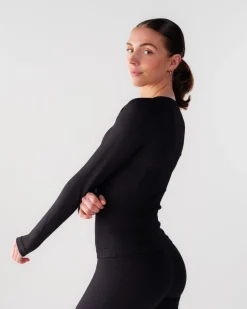 Perfect Rib Sweatshirt Black Beauty 2-PACK