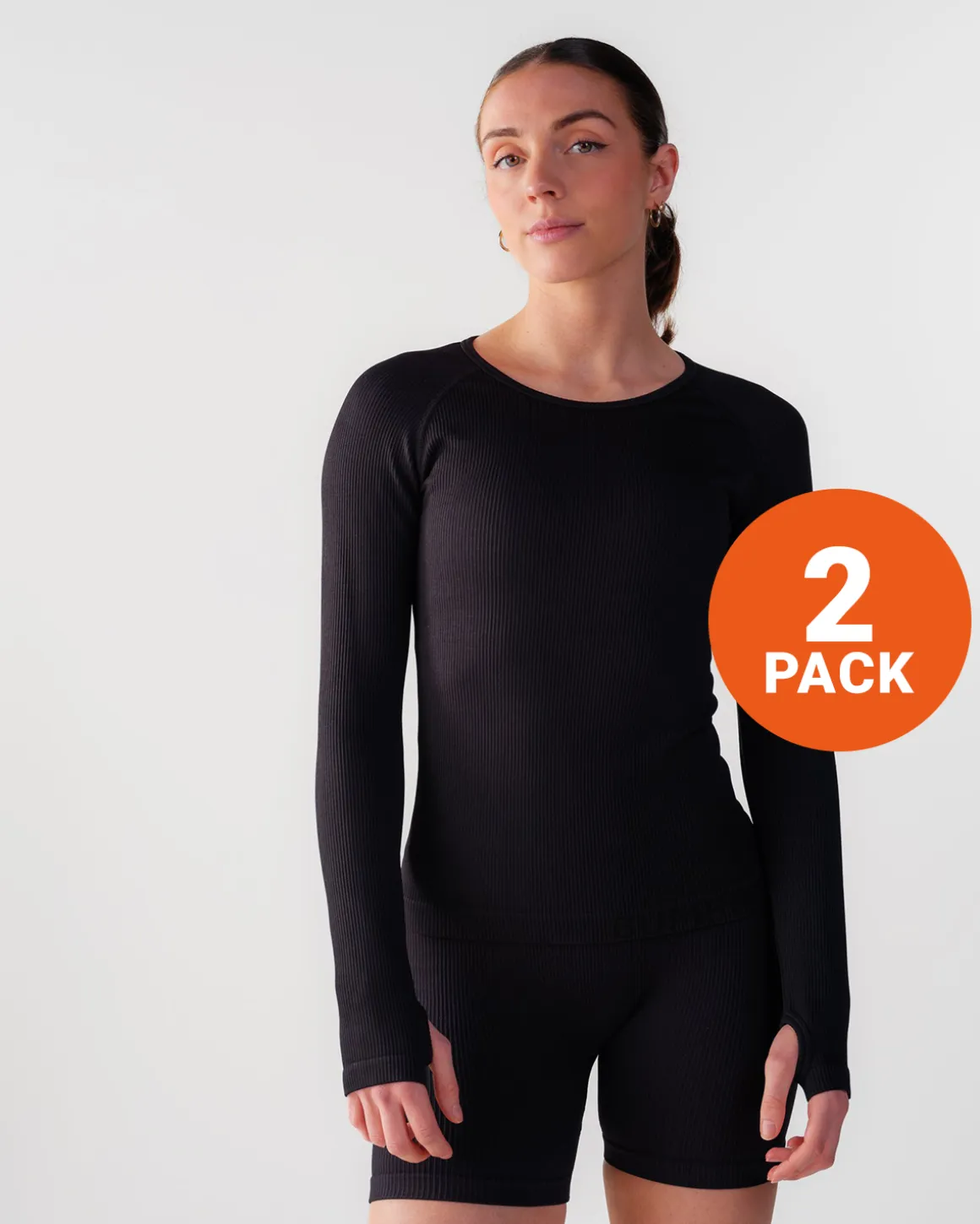 Perfect Rib Sweatshirt Black Beauty 2-PACK