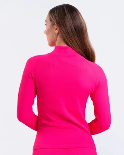 Perfect Rib Sweatshirt Turtleneck Pink Rasberry