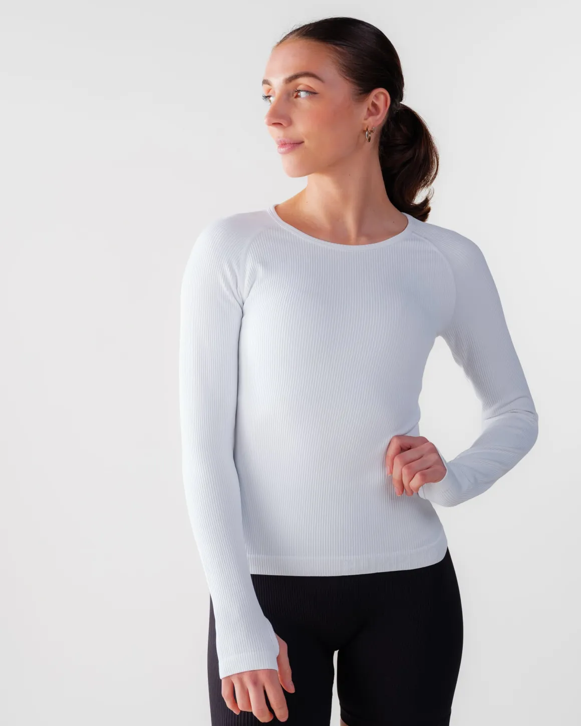Perfect Rib Sweatshirt White