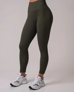 Perfect Rib Tights Military Green