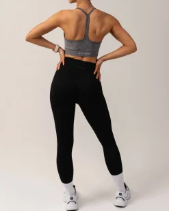 Perfect Wide Rib Scrunch Tights All Black