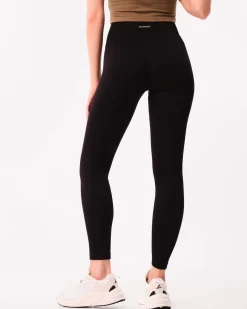 Perfect Wide Rib Scrunch Tights Black