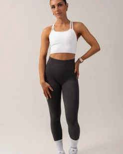 Perfect Wide Rib Scrunch Tights Grey Thunder
