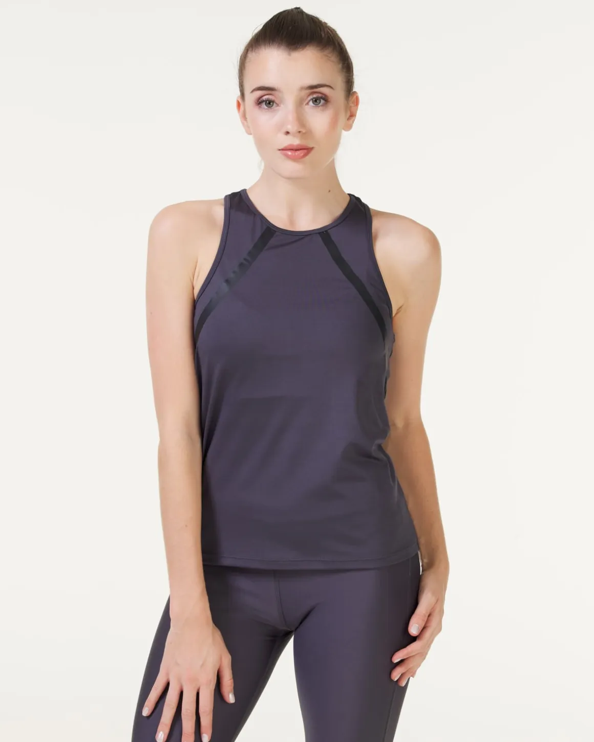 Perform Tank Top Grey Ebony