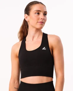 Phase Seamless Bra Black Melange
