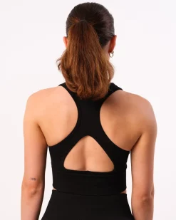Phase Seamless Bra Black Melange
