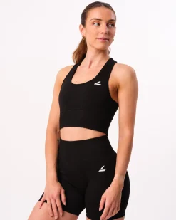 Phase Seamless Bra Black Melange