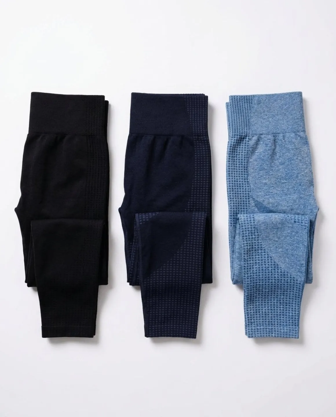 Phase Seamless Tights Black/Blue/Blue 3-PACK