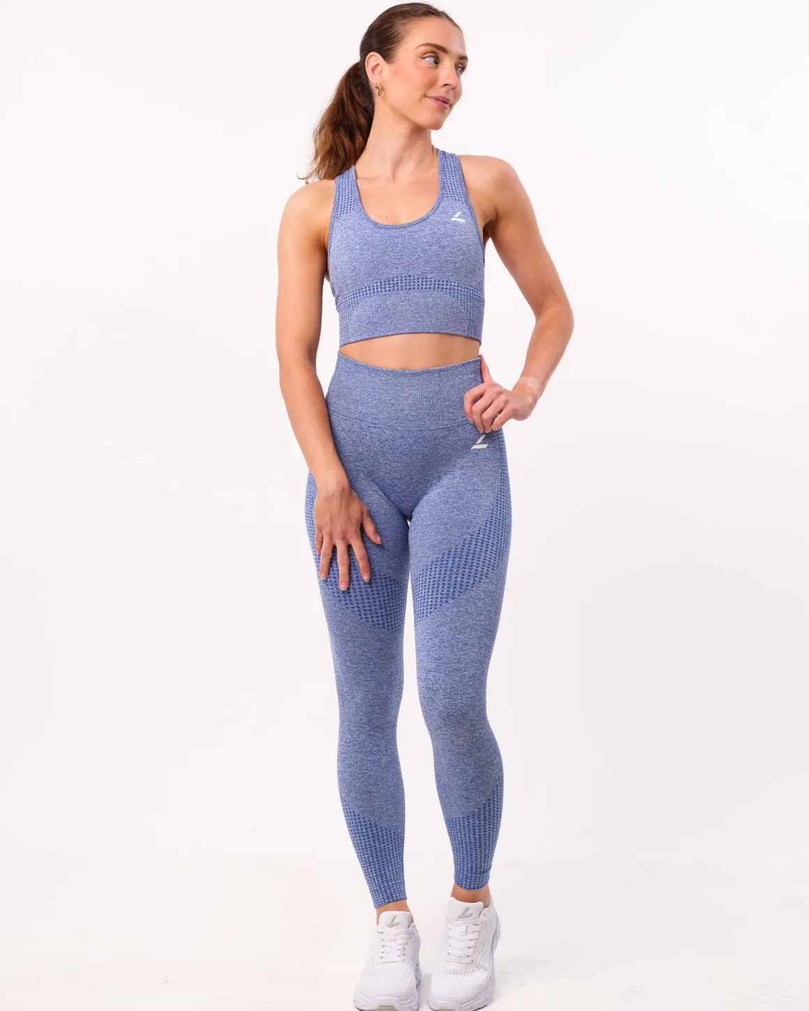 Phase Seamless Tights Blue Lolite Melange