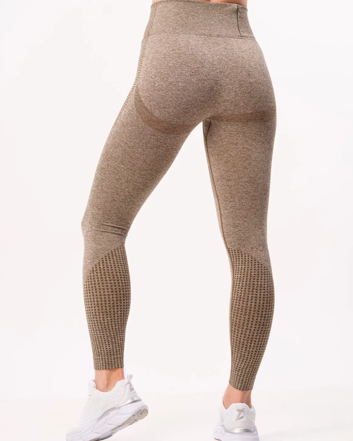 Phase Seamless Tights Brown Stone Melange