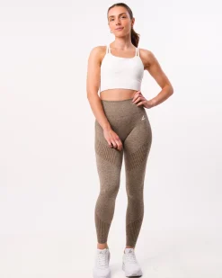 Phase Seamless Tights Brown Stone Melange
