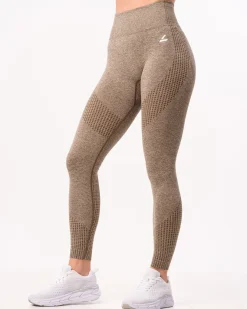 Phase Seamless Tights Brown Stone Melange