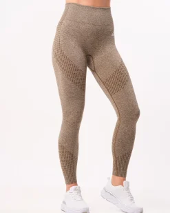 Phase Seamless Tights Brown Stone Melange