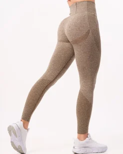 Phase Seamless Tights Brown Stone Melange