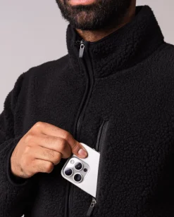 Pile Full Zip Jacket M Black