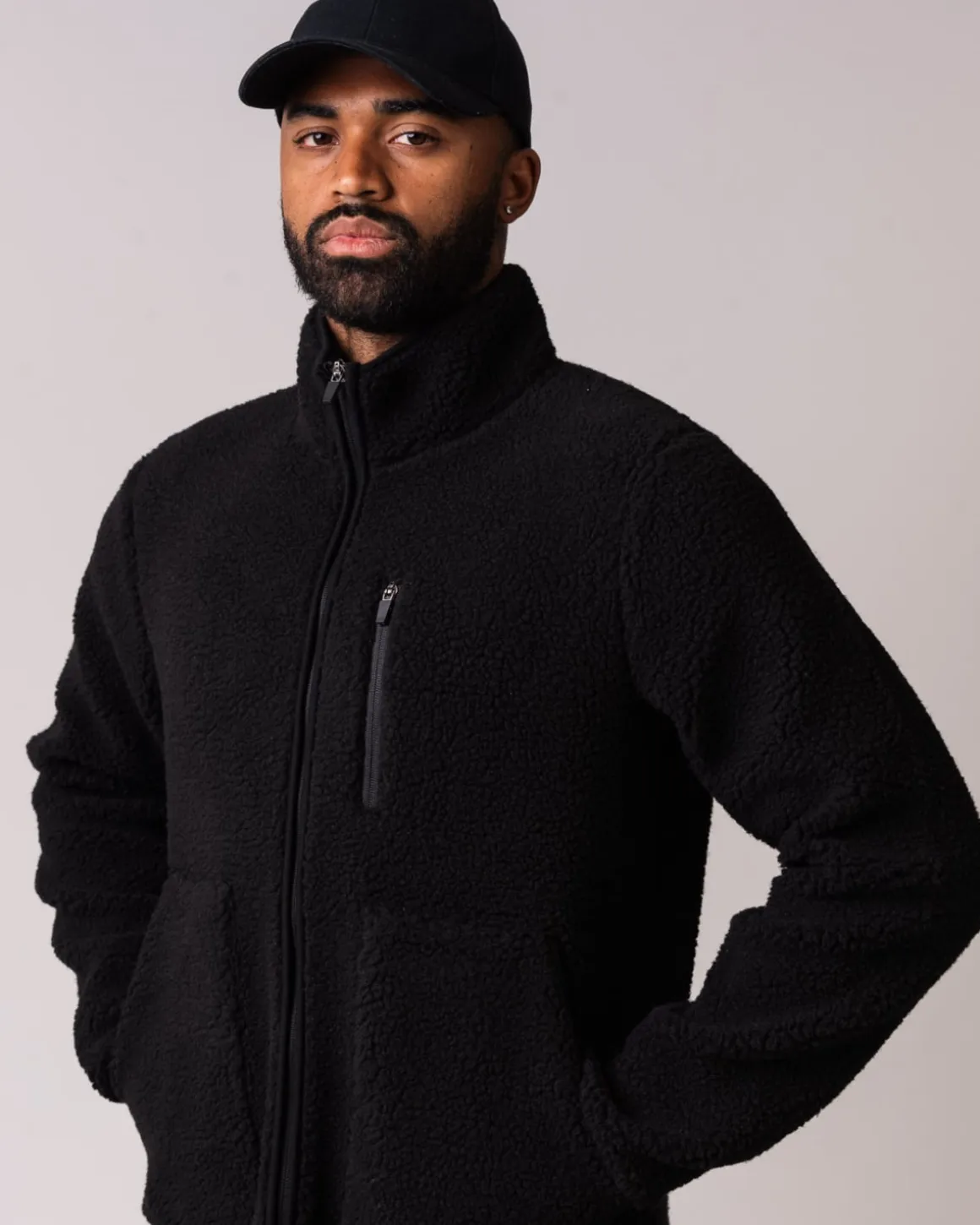 Pile Full Zip Jacket M Black