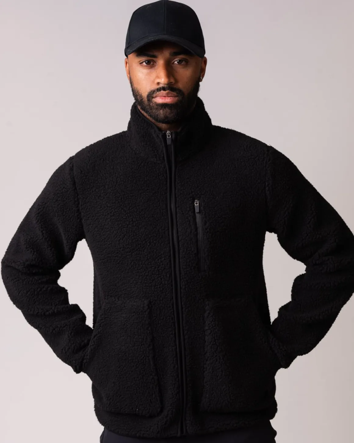 Pile Full Zip Jacket M Black