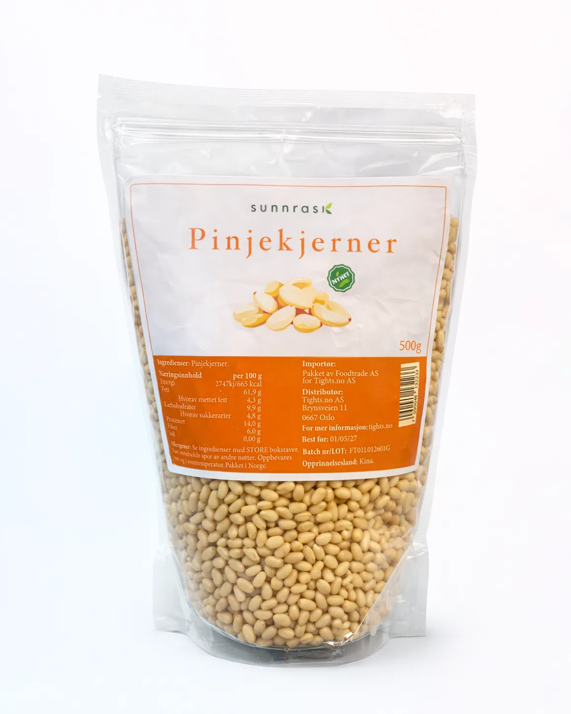 Pinjekjerner 2x500g