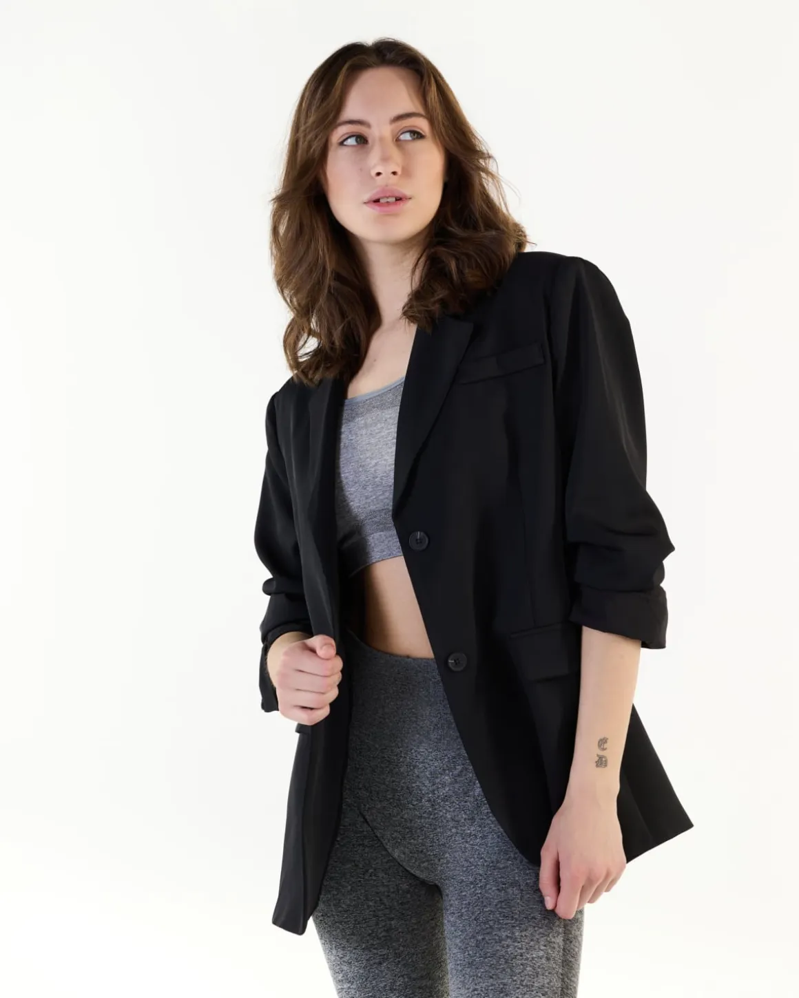 Power Up! Bra Dark Green Melange