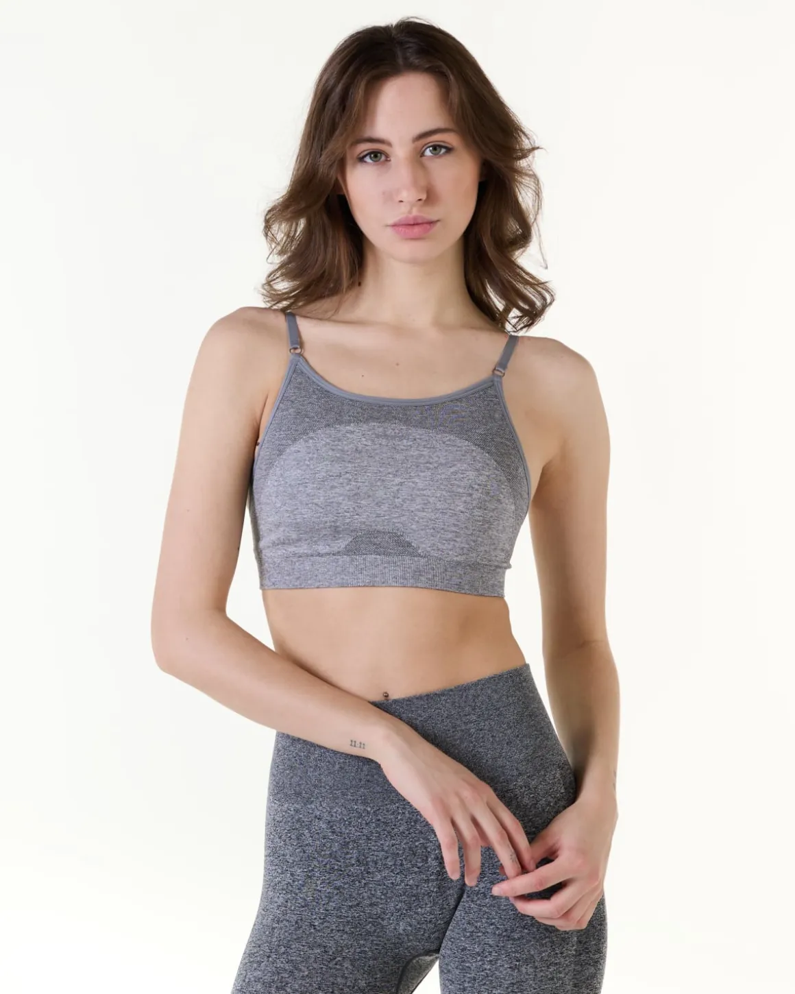 Power Up! Bra Dark Green Melange