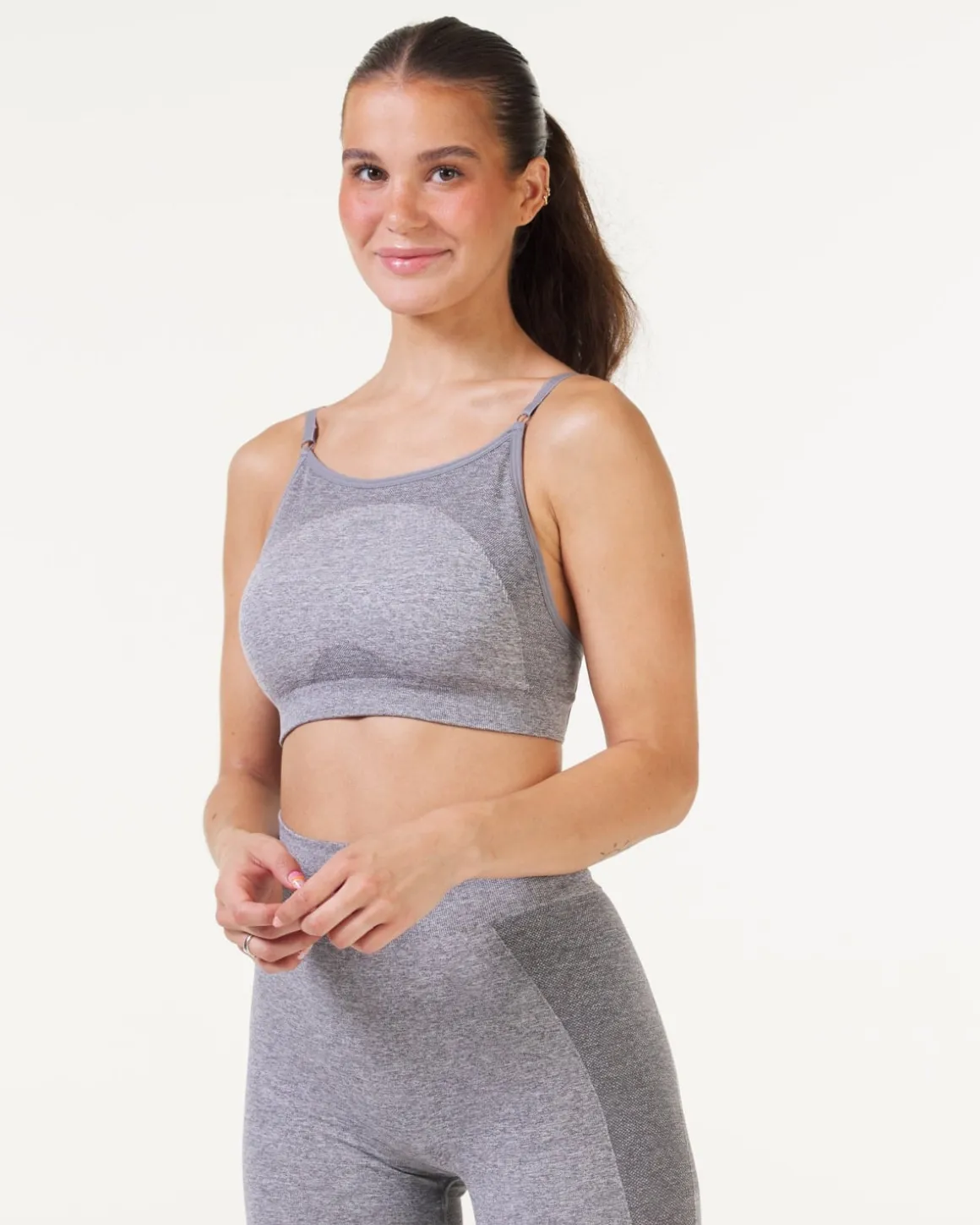 Power Up! Bra Dark Grey Melange