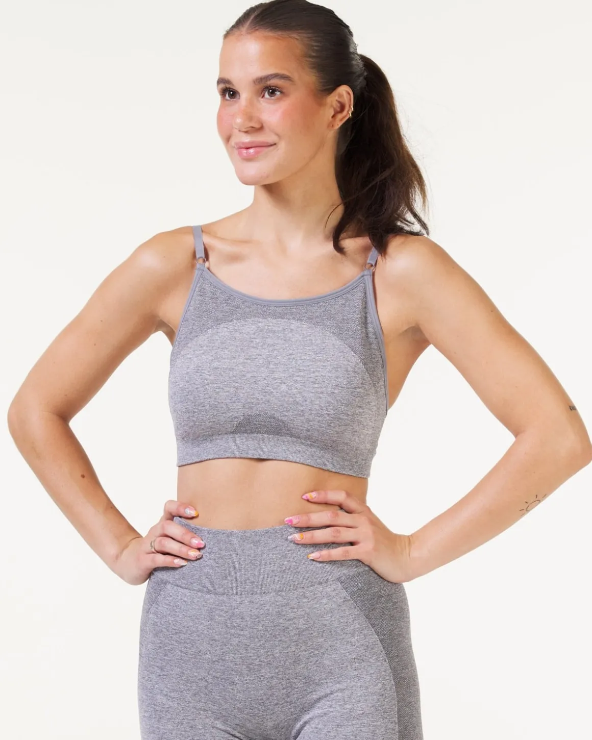 Power Up! Bra Dark Grey Melange