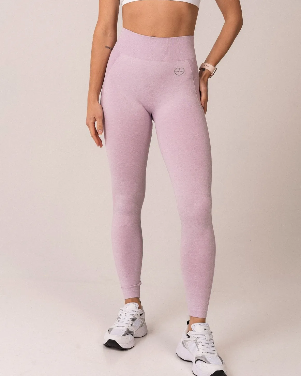 Power Up Bra White + Tights Purple SET