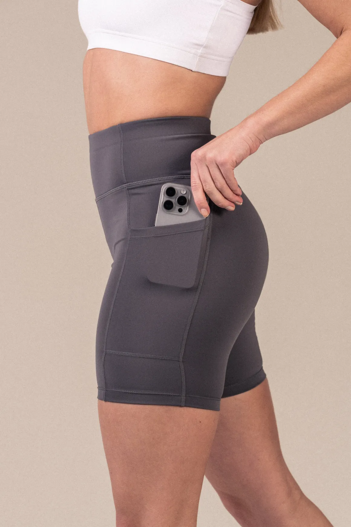 Primary Pocket Shorts 6″ Grey Granite