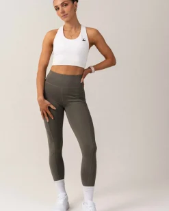Primary Pocket Tights 7/8 Green Smokey