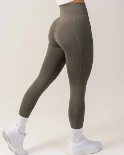 Primary Pocket Tights 7/8 Green Smokey