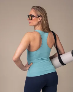 Primary Racerback Tank Blue Turquiose
