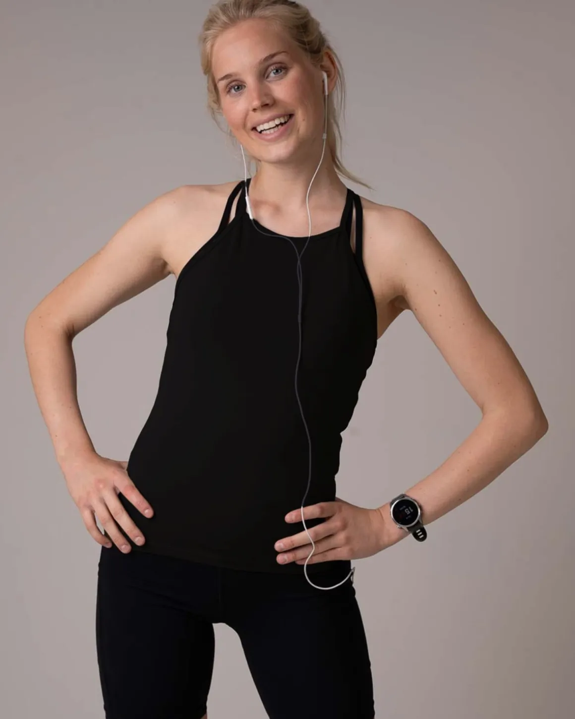 Primary Strap Tank Black