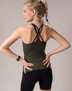 Primary Strap Tank Green Forest